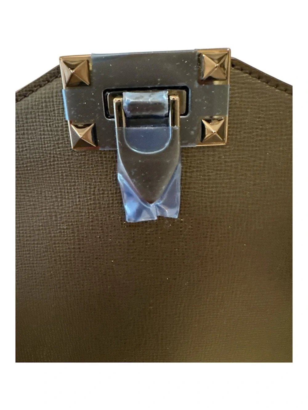 ⭐️NWT⭐️Valentino  Rockstud Logo Embossed Black Leather Crossbody Bag